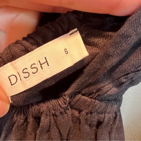NWOT DISSH Jorja Linen Black Maxi Dress Long Sleeve Open Back Size XS/S - Picture 7 of 12